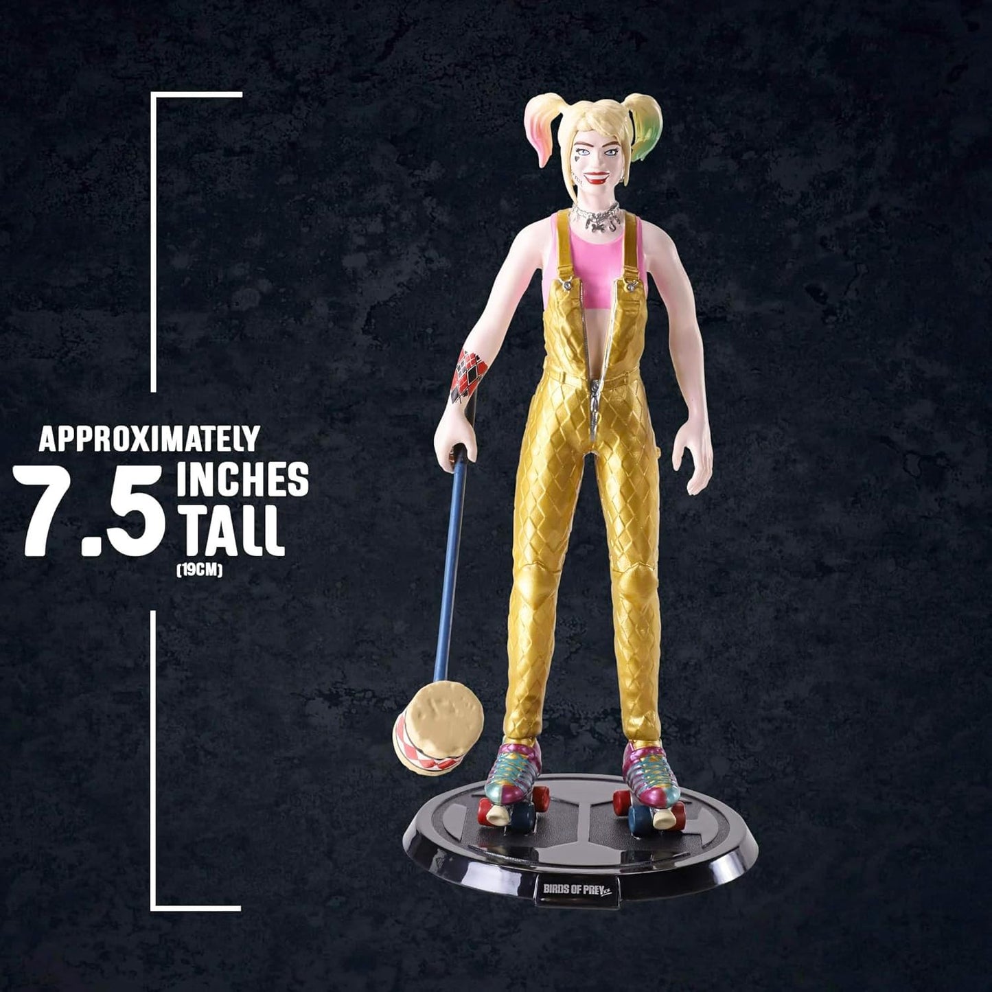 DC Comics Collectible Action Figures Set - Bundle with Catwoman and Harley Quinn Figurines Plus More | 7" Catwoman and Harley Quinn Bendy Figure Toys