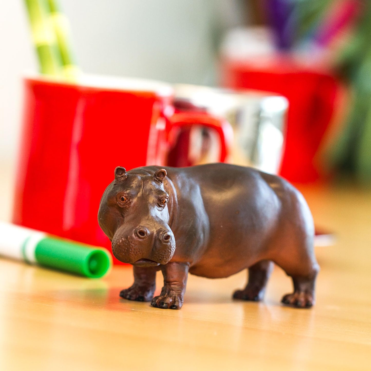 Safari Ltd. Hippopotamus Figurine - Realistic 5.5" Hippo Figure - Educational Toy for Boys, Girls, and Kids Ages 3+