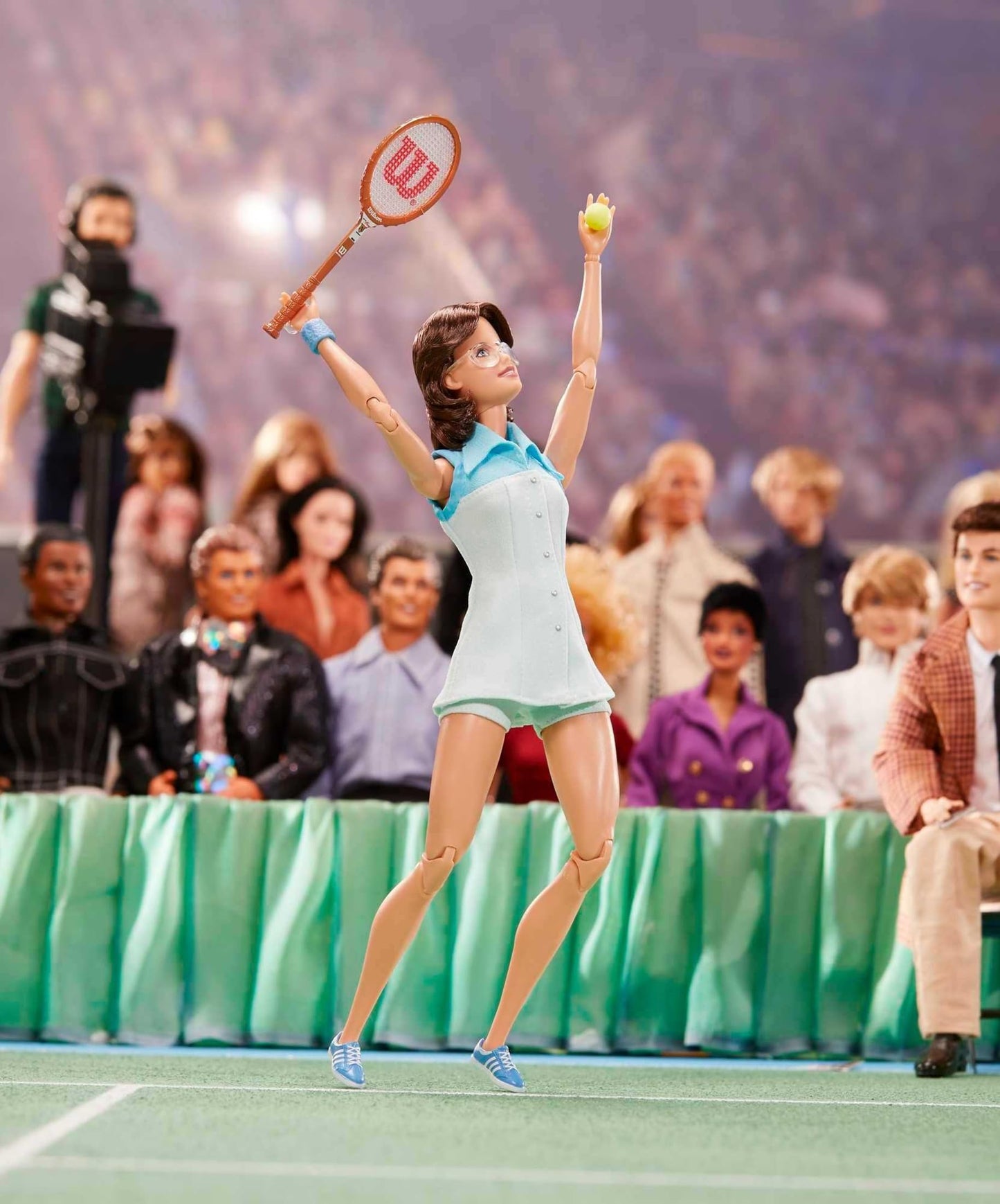 Barbie Inspiring Women Series Billie Jean King Collectible Doll, Approx. 12-in, Wearing Tennis Dress and Accessories, with Doll Stand and Certificate