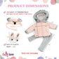 Emily Rose 14 Inch Doll Koala Outfit 4-PC Winter Clothes Set | Furry Coat Hat Boots Leggings | Compatible with Glitter Girls and Wellie Wishers Dolls