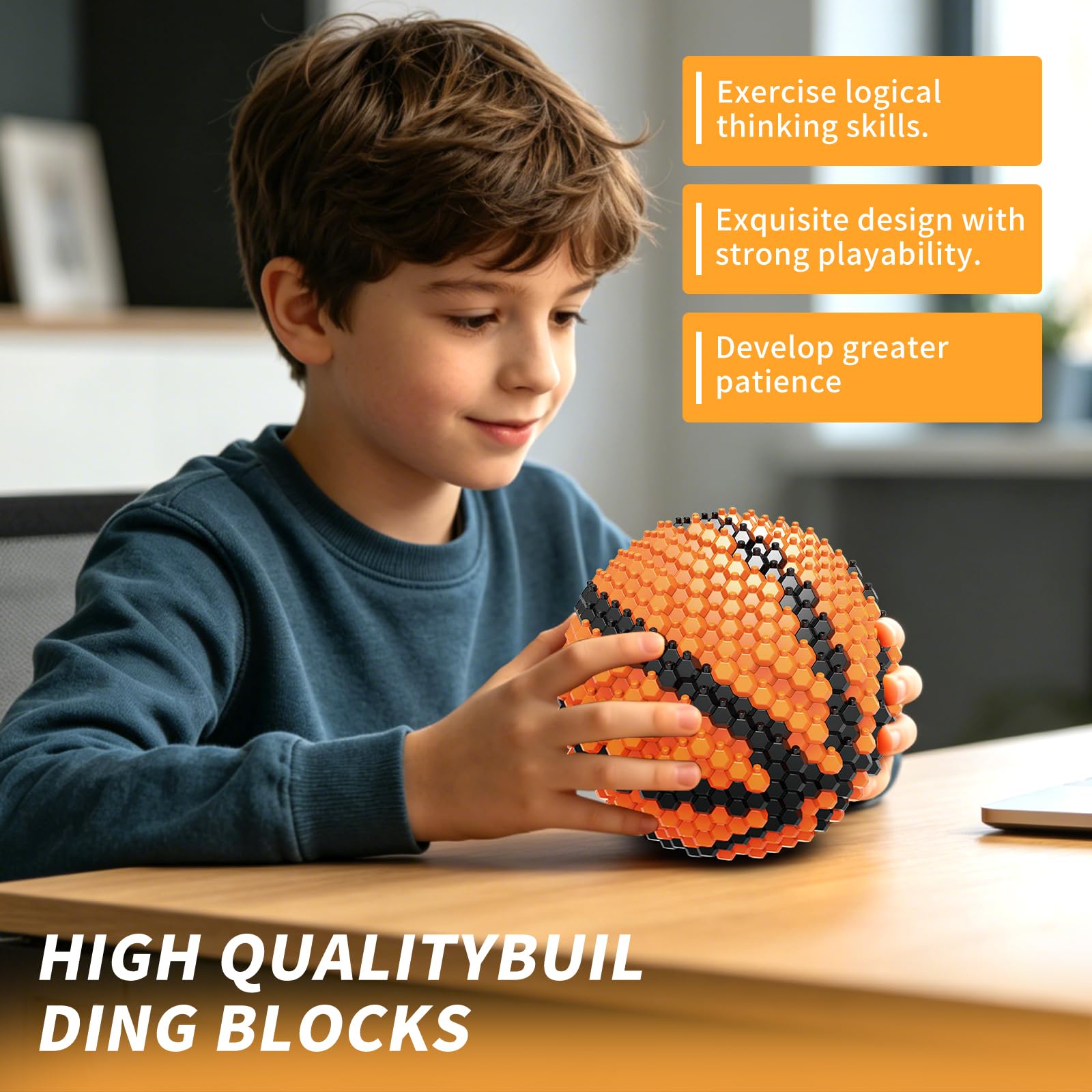 Befun Basketball Building Blocks Set, 579 Pieces Challenging STEM Building Kit for Adults & Teens 14 15 16, 3D Mini Soccer Model Educational Toy