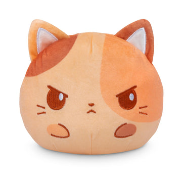 TeeTurtle Reversible Latte Cat Scented Plushie - 4-Inch Two-Sided Flip Plush Toy with Embroidered Details - Cute Mini Collectible Plush for Kids