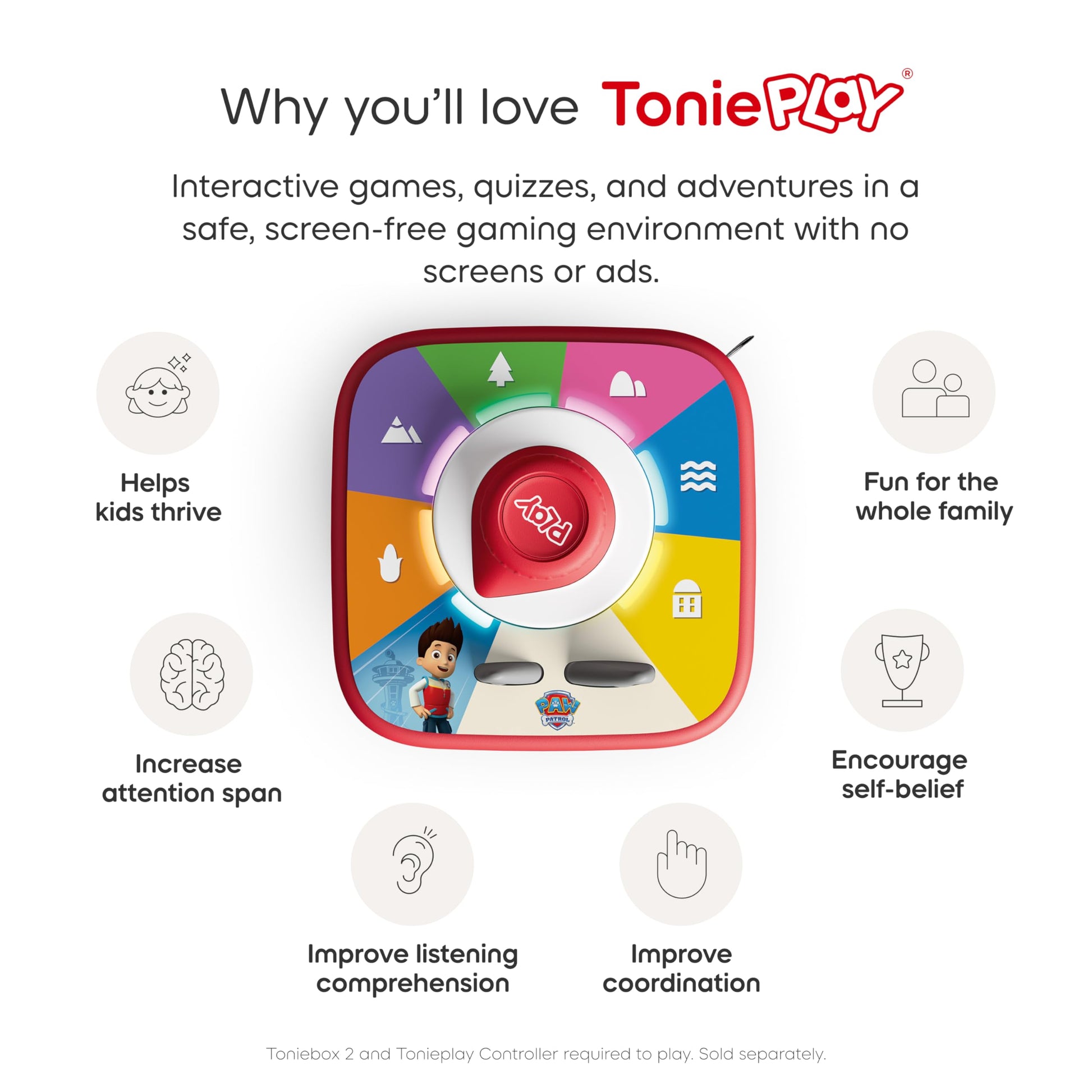 Tonies PAW Patrol: Adventure Bay Rescue Heroes Tonieplay Story Game + Controller [Requires Toniebox 2]