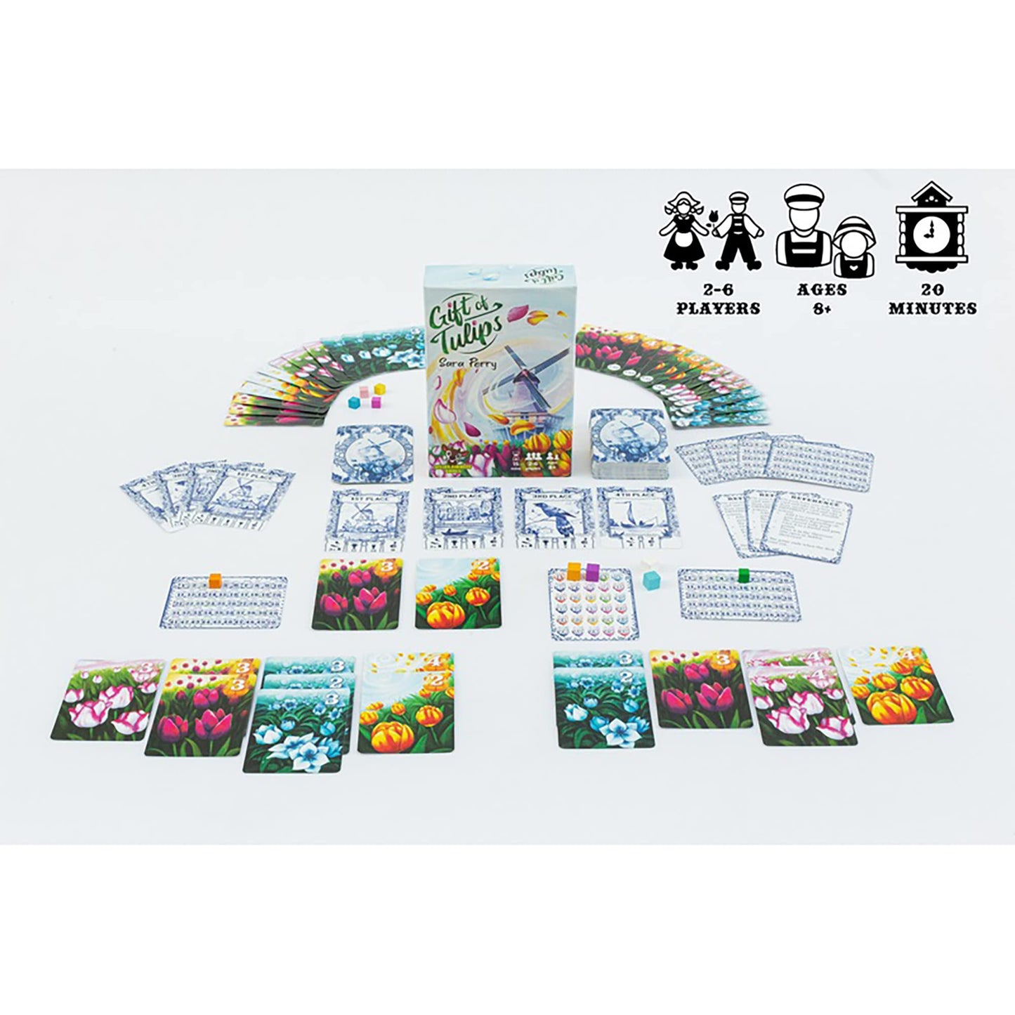 Weird Giraffe Games Gift of Tulips - Bouquets Building Card Game, Ages 8+, 2-6 Players, 15 Min