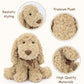 WEIGEDU Poodle Puppy Goldendoodle Stuffed Animal, Golden, 11.8 inch