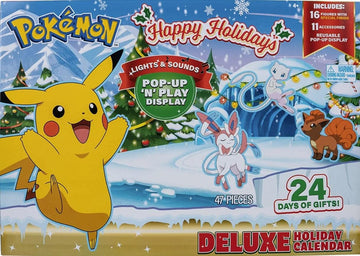 POKÉMON DELUXE HOLIDAY CALENDAR - Features 15 2-Inch Battle Figures with Special Finish and Nine Diorama Accessories