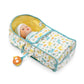 Melissa & Doug Mine to Love Bassinet Play Set Portable Carrier for Dolls with Crinkle Toy, Nursery Rhyme Book