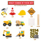 Faisichocalato 16pcs Construction Party Centerpiece Dump Truck Car Table Topper Decoration Zone Birthday Party Supplies