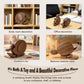 Handmade Walking Wooden Animals Pull and Push Walkable Elephant Pull Along Walking Turtle Mechanical Balance Rabbit Walker Sculpture Wooden Animals
