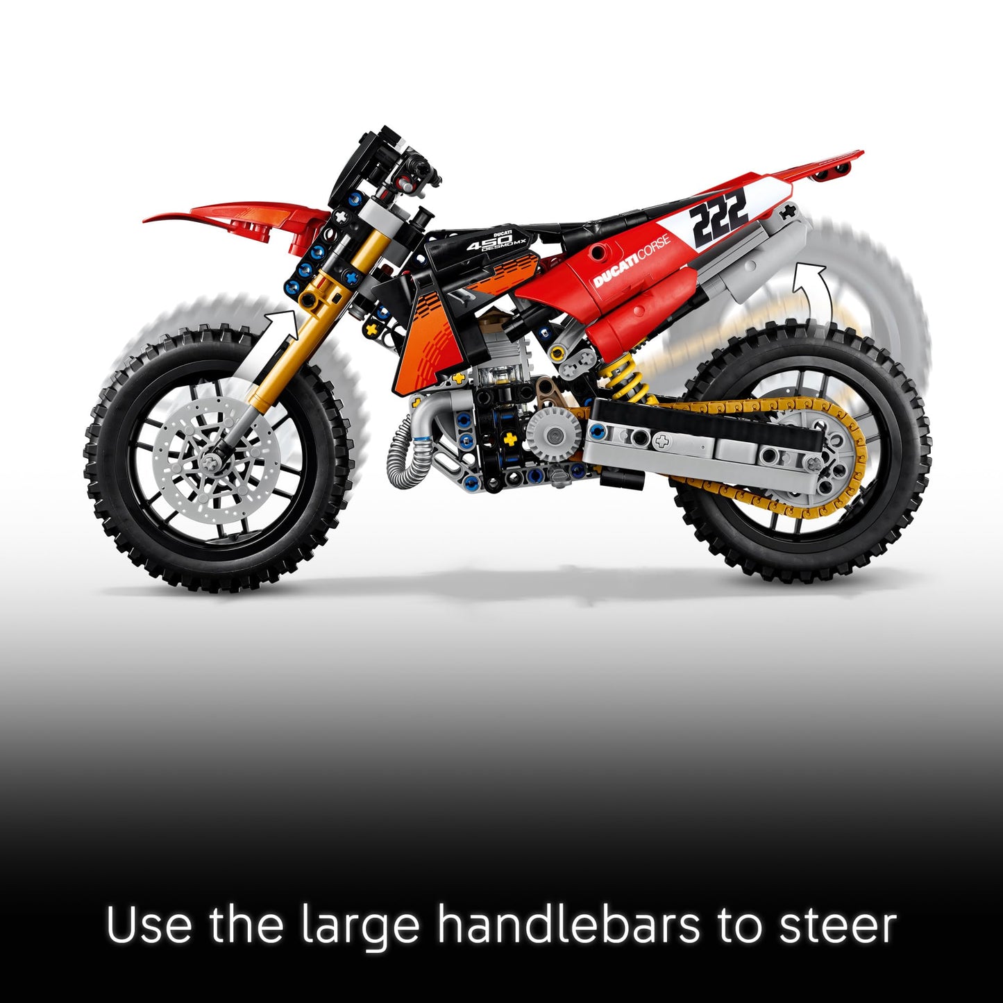 LEGO Technic Ducati Desmo450 MX Factory Motorcycle 42238