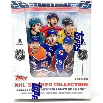 Topps 2025-26 NHL Hockey Sticker Collection Box (50 Packs, 5 Stickers per Pack - Album Sold Separately)