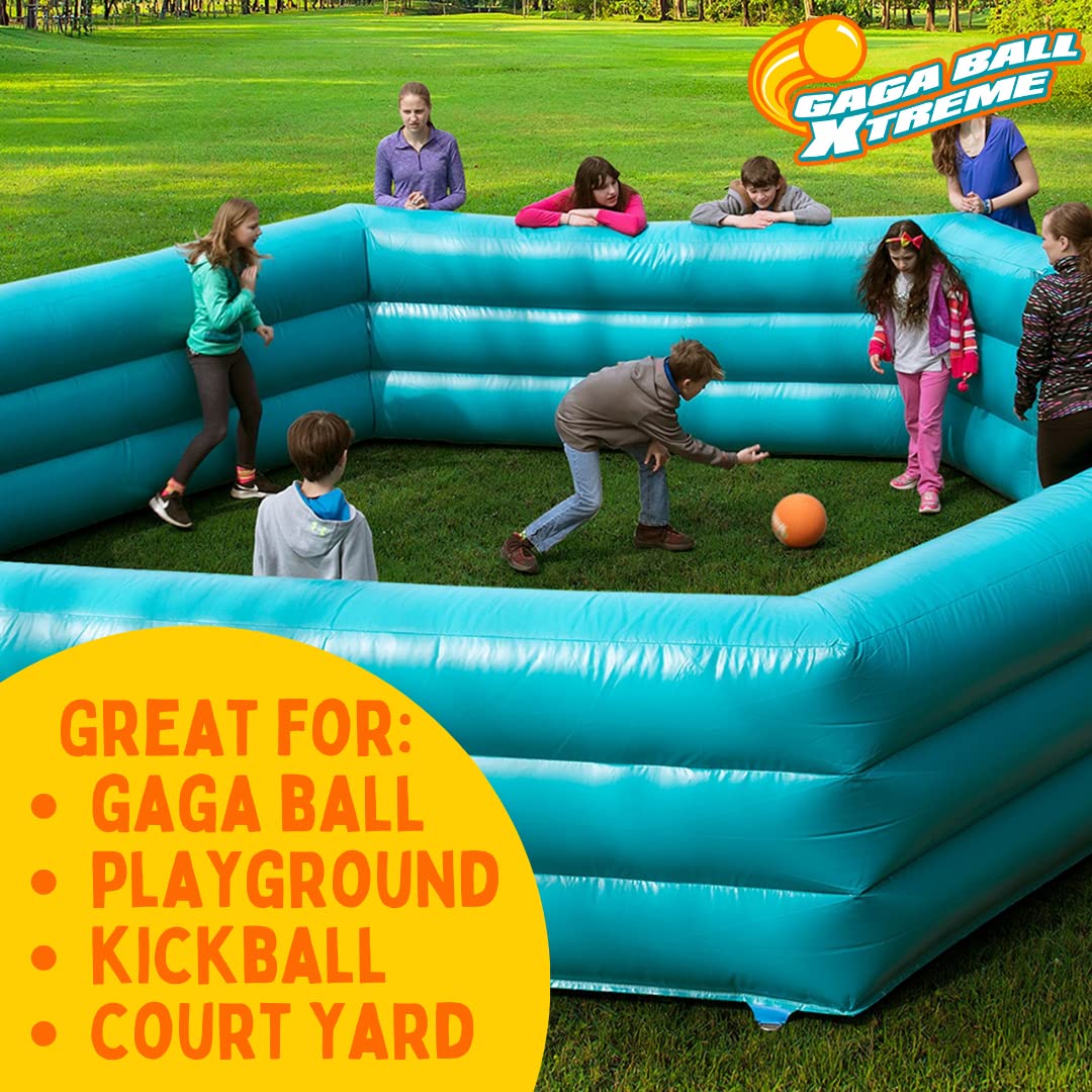 SCS Direct Playground Balls, 8.5 in Rubber Gaga Balls with Air Pump, 2 Pack