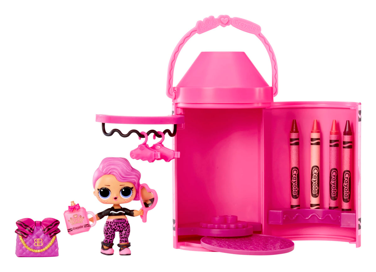 LOL Surprise Loves CRAYOLA Color Me Studio with Collectible Doll, Over 30+ Surprises, Paper Dresses & Accessories, Art Studio Packaging, Limited