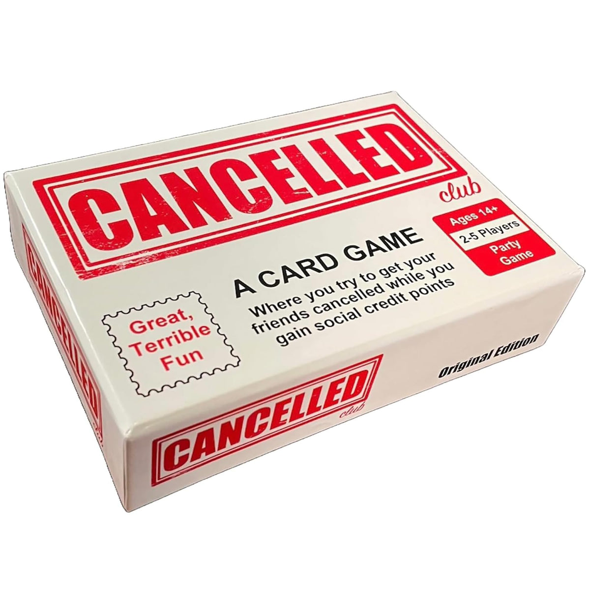 Continuum Games: Cancelled Club - Hilarious Social Party Card Game Where Friends Get Cancelled, Conspiracy-Defamation-Fake News, Ages 14+, 2-5 Players