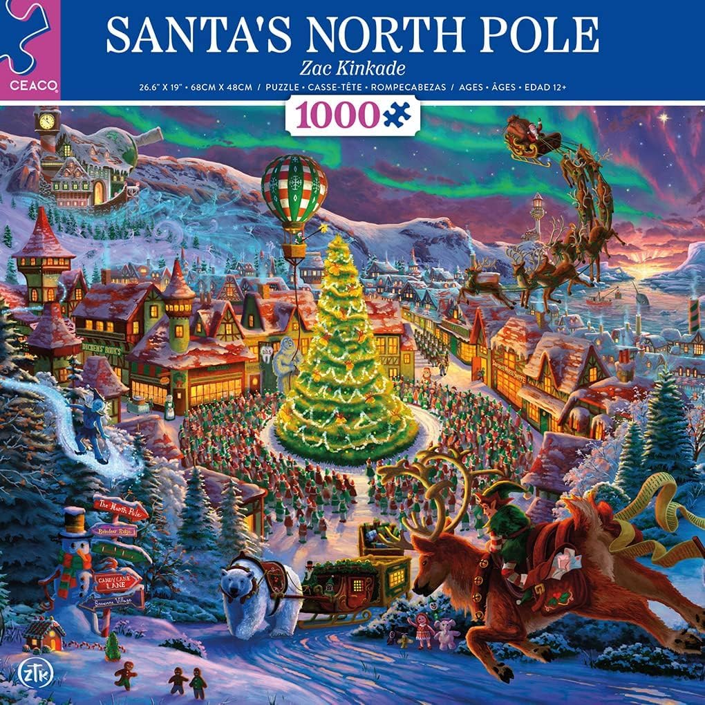Ceaco - Santa's North Pole - 1000 Piece Christmas Jigsaw Puzzle