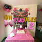 Oh Twodles Balloons Pink Second Birthday Cake Topper 2nd Banner Party Supplies Decorations Photo Prop for Girl Baby Bday