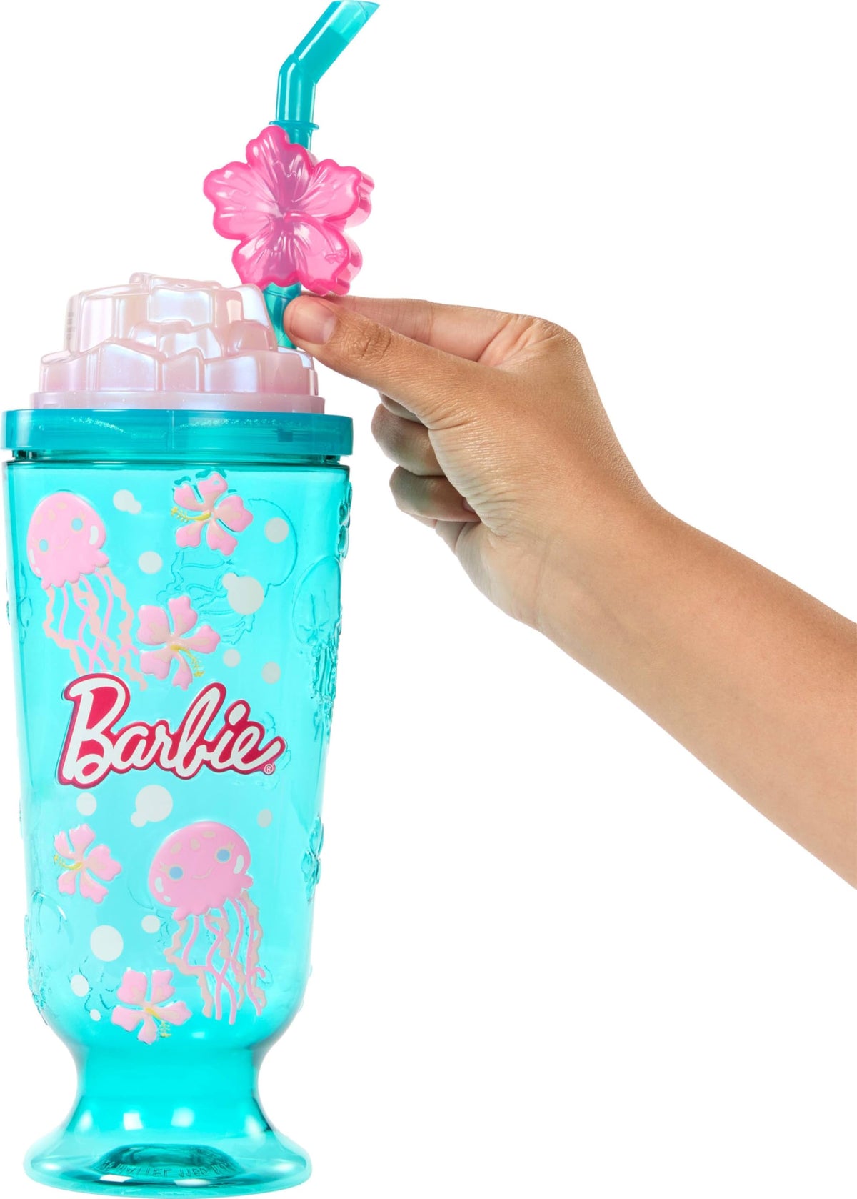 Barbie Pop Reveal Doll & Accessories, Purple Hair, Sea Slushy Series