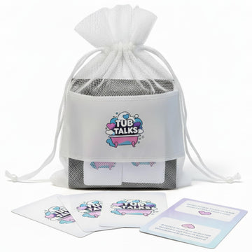 Tub Talks Couples Card Game - 192 Waterproof Date Night Conversation Starters for Couples | Romantic, Flirty & Fun Gift