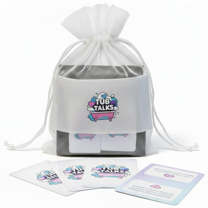 Tub Talks Couples Card Game - 192 Waterproof Date Night Conversation Starters for Couples | Romantic, Flirty & Fun Gift