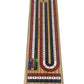 Regal Games Cribbage Board Game Set with Unique Wooden Cribbage Board (11" x 4.5" x 2.75") & 9 Multi-Colored Cribbage Pegs - Family Fun Game Night