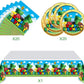 FOR Mario Party Tableware, 20 Plates and 20 Napkins and Tablecloth71 '' x 42 ''Super Bros Birthday Party Decorate Supplies