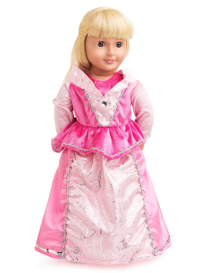 Little Adventures Sleeping Beauty Princess Doll Dress - Doll Not Included - Machine Washable Child Pretend Play and Party Doll Clothes with No Glitter