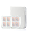 White Card Binder 4 Pocket, Trading Card Binder with Zipper, Holds 160 Card
