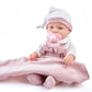 Enjoyin 12 Inch Baby Doll Playset for Toddlers Girl - Doll Accessories with Pink Clothes, Pacifier, Feeding Bottle& Soft Blanket, for Girls Ages 3