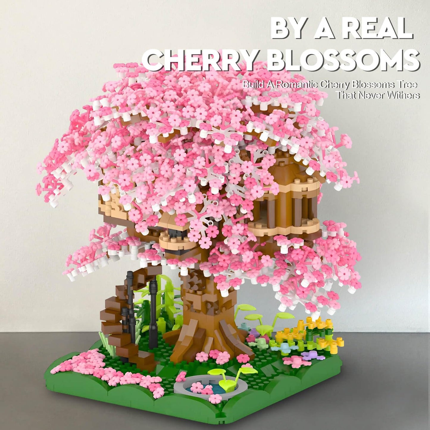Vziimo Cherry Blossom Bonsai Tree Building Set, Japanese Sakura Tree House Model Sets for Adults, 2028Pcs Mini Micro Bricks Collectible Creative Gift