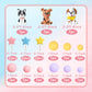 Dog Cake Topper Clay Figurines - Puppy Star Yellow Pink Purple Ball Cake Topper for Dog Theme Birthday Cake Decorations (Style 01)