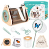 Bug Catcher for Kids, Wooden Bug Catching Outdoor Toys for Ages 4-8, STEM Explorer Activities with Butterfly Net Magnifying Glass Tweezers Insect