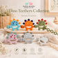 Bebe Mondo Dinosaur Baby Teething Toys 3-6 6-12 Months, Teethers for Babies 0-3-6-12 Months for Teething Relief, Baby Gift, Baby Teether Toys