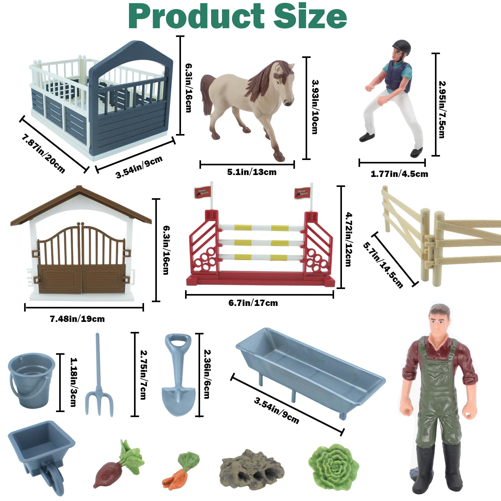 WUEURU Horse Stable Playset,Horse Toys,Horse Toys Set for Girls and Boys with Rider with 2 Horses and 2 Riders for Gift Ideas and Birthday Presents