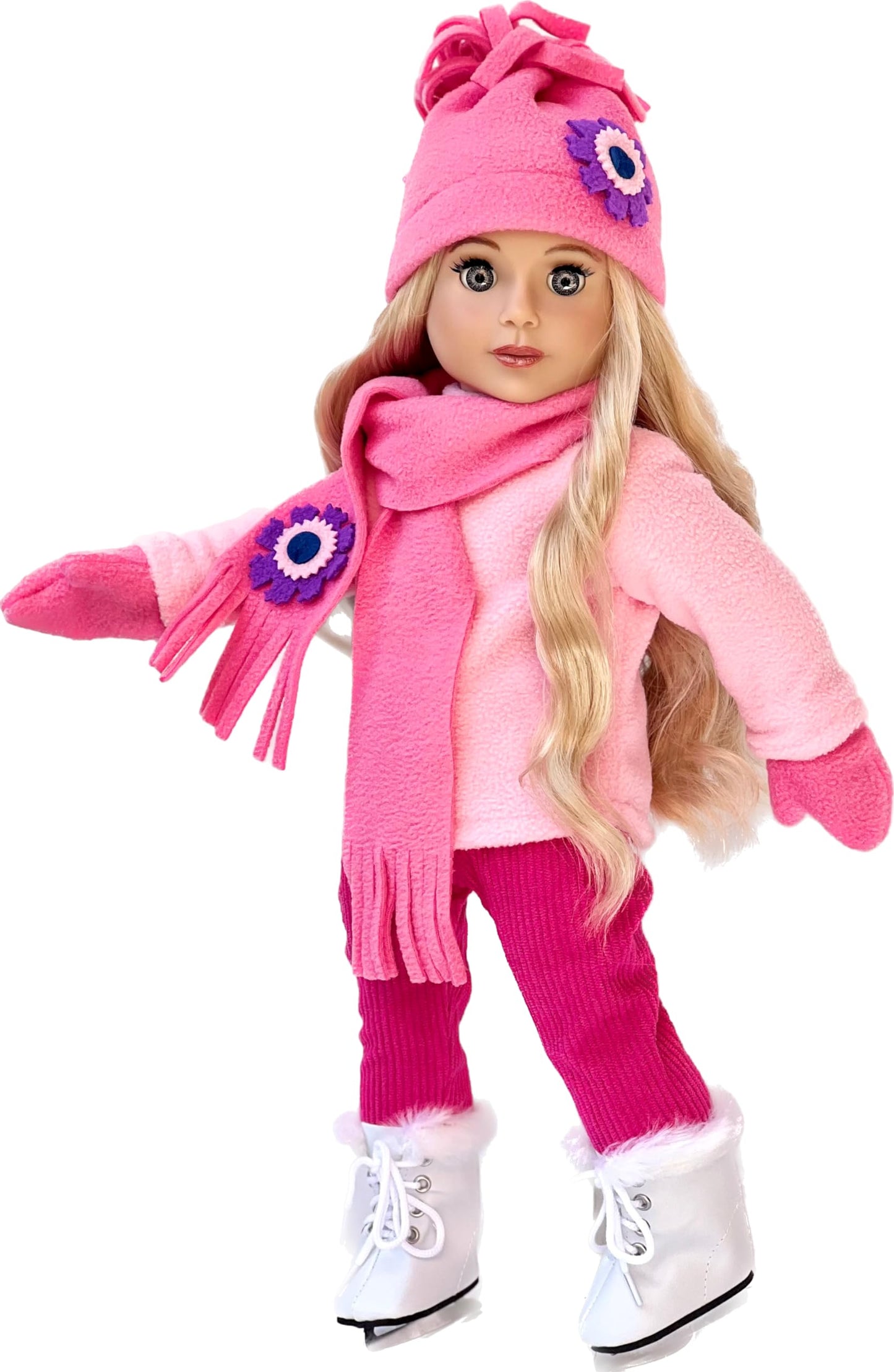 Ice Skating Fun - 6 Piece Outfit Fits 18 inch Doll (Doll Not Included)