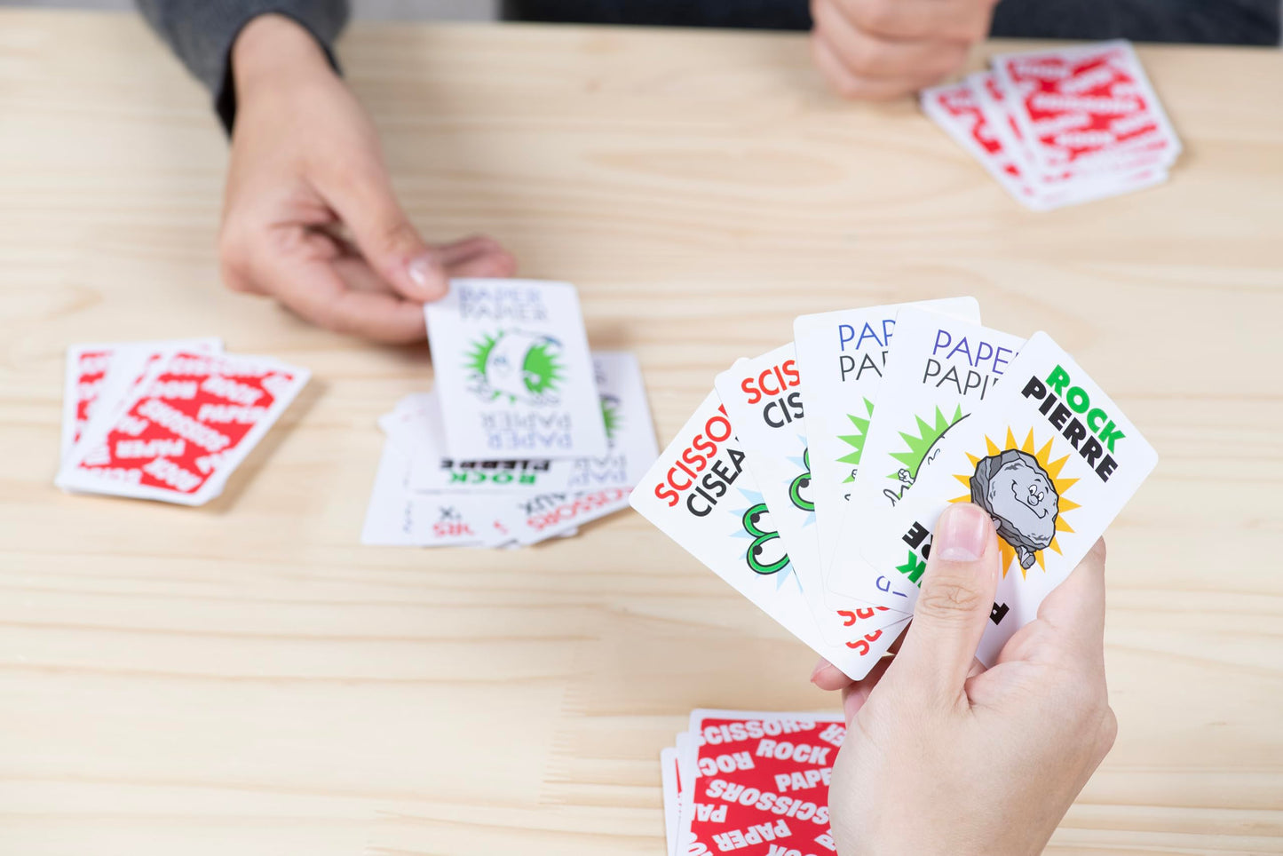 JAX Rock Paper Scissors Card Game Bilingual - It's the Fast, Fun Card Version of the Classic Game of Rock Paper Scissors, Ages 4 and Up, 2 Players