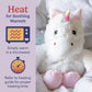 warmies Microwavable & Weighted Stuffed Animals, White Unicorn - Heated Stuffed Animal Plushie for Warmth & Comfort - Cute Soft Plush Toys for Adults