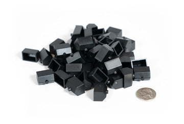 Plastic Hotels: Black Color Board Game Replacement Hotel | 50 Pieces