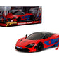 Jada Marvel Spider-Man 1:24 McLaren 720S Die-Cast Car & 2.75" Miles Morales Figure, Toys for Kids and Adults