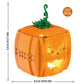 Brickcraft Brick O’-Lantern Building Kit, 233 Pieces | Halloween Pumpkin Decoration with 3 Interchangeable Faces & 2 Flickering Light Bricks | DIY
