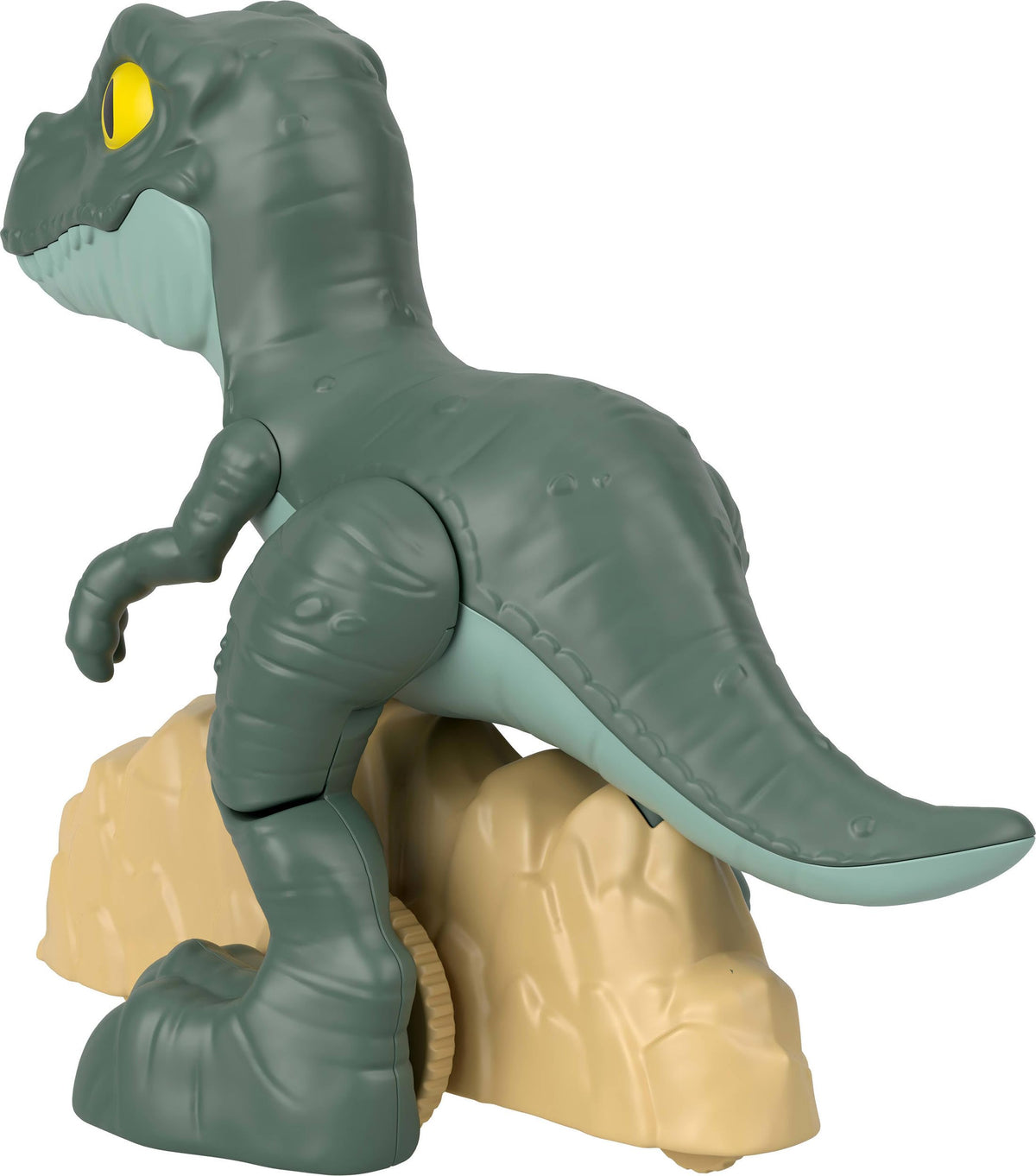 Fisher-Price Imaginext Jurassic World Dinosaur, Tyrannosaurus Rex Push-Toy with Rolling Wheels & Wiggling Motion, 5.5-inch Tall T. rex