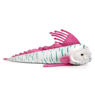 ZHONGXIN MADE Oarfish Plush Toy -Grey Long Real Life Oarfish Ribbon Fish Chimera Stuffed Toys, Super Soft Realistic Sea Creatures King of Herring