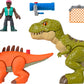Fisher-Price Imaginext Jurassic World Rebirth Playset, T. tex Toy Gift Pack with 3-inch Human Action Figure, 2 Dinosaurs & Accessories