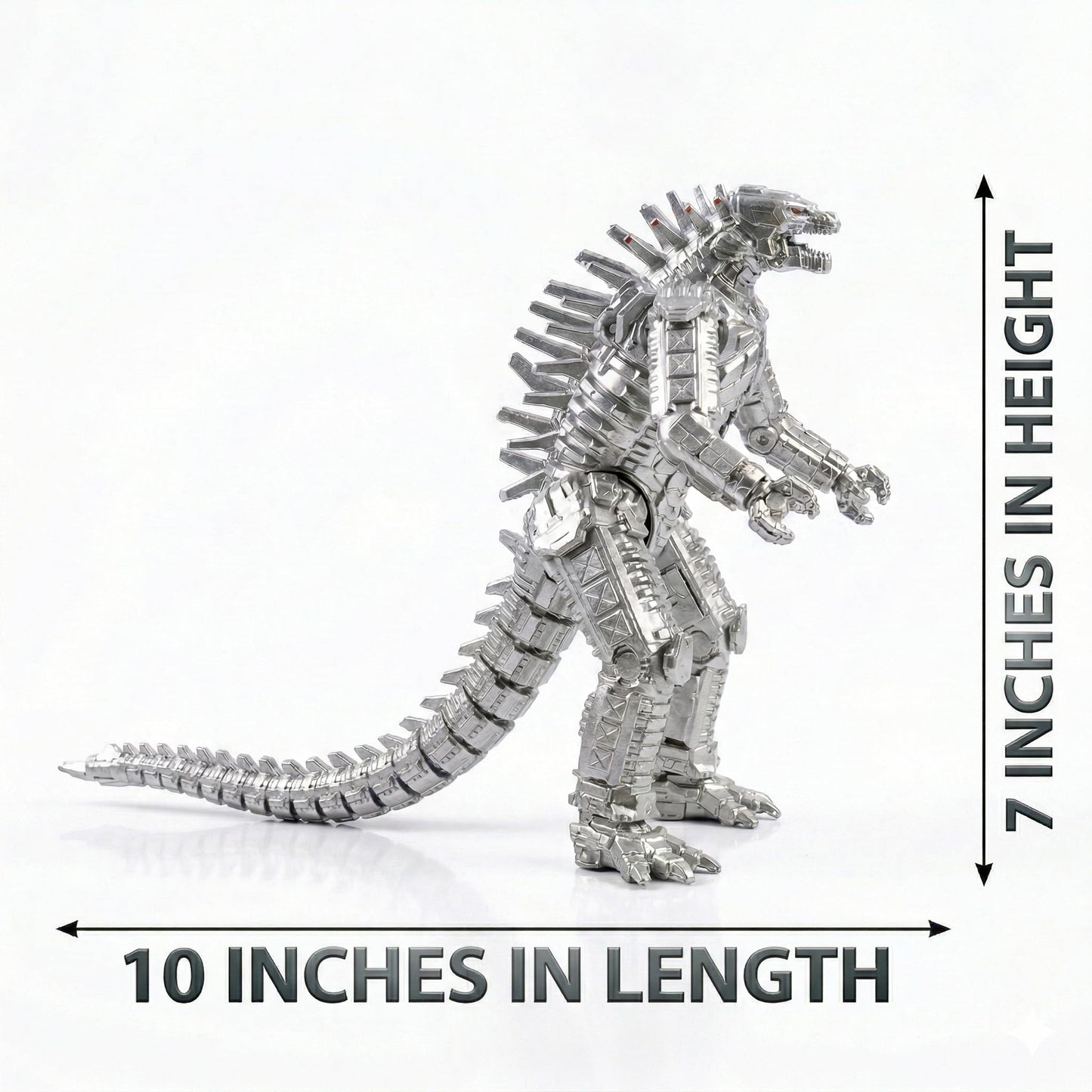 JAYKENIXO Mecha Dragon Monster Action Figure 7 Inch - Movable Joints, Robot Kaiju Creature Toy with Carry Bag for Kids Play, Display & Gift