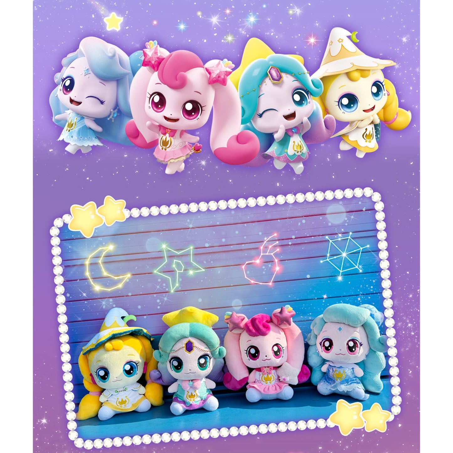 priming water Shooting Star Catch Teenieping Decorative Item, Heartsping, shashaping, mallangping, posilping(Heartsping, ?? ???+organizing Pouch)