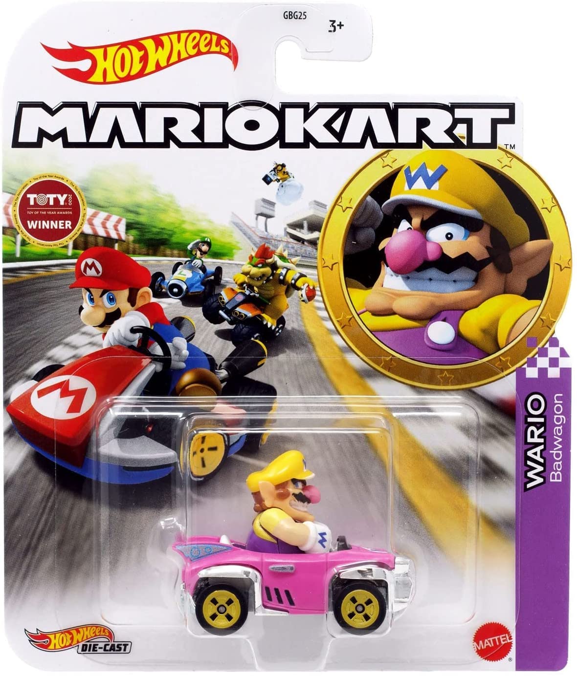 Hot Wheels Mattel- Car Mario Kart Mod Assorted 1:64 Scale, Multicolor (GRN22)