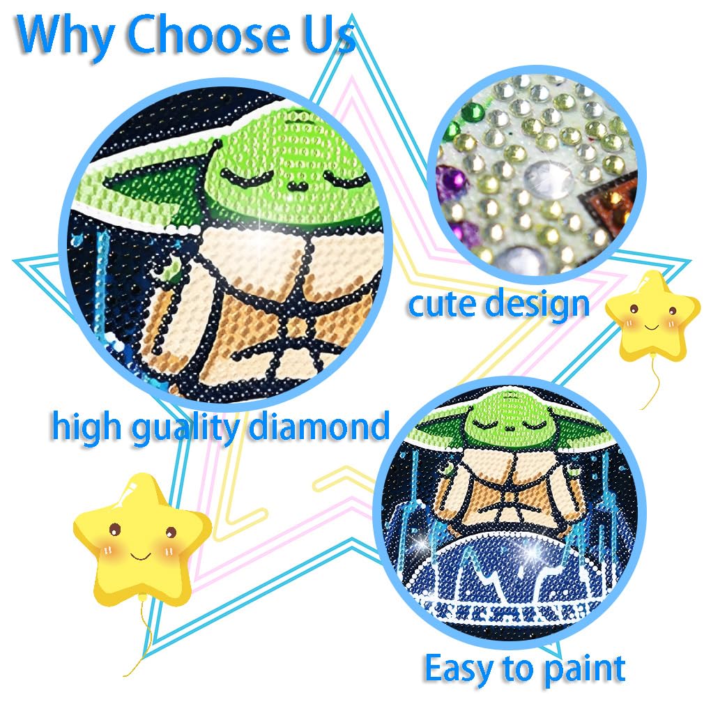 Diamond Art Kits for Kids,Diamond Painting for Kids' Mosaic Kits Ages 8-12 and 5D Diamond Art Gem by Number Kits Arts, Full Drill Painting Crystal Art