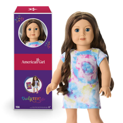 American Girl Truly Me 18-inch Doll #126 with Blue Eyes, Wavy Brown Hair, Light Skin w/Warm Olive Undertones, for Ages 6+