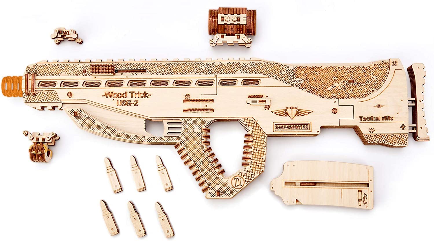 Wood Trick Assault Gun 3D Wooden Puzzles for Adults to Build