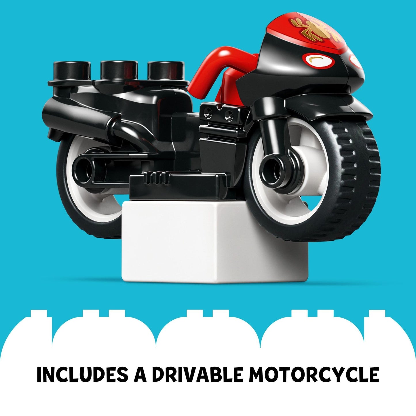 LEGO DUPLO Marvel Spin's Motorcycle Adventure Building Toys Playset - Spidey and His Amazing Friends Toys for Toddlers, Boys & Girls, Ages 2+ Years -