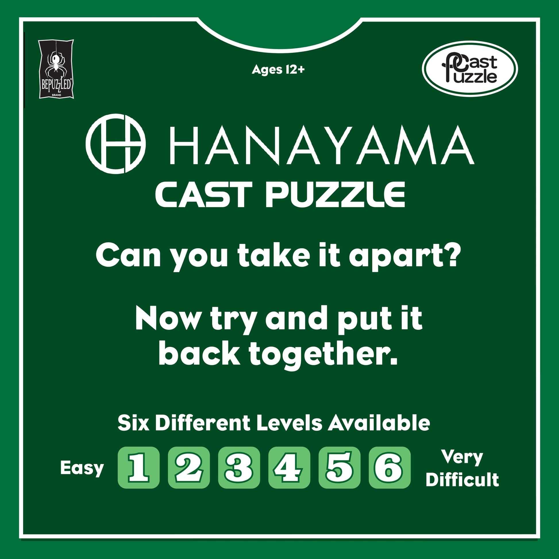 BePuzzled |Ring Hanayama Metal Brainteaser Puzzle Mensa Rated Level 4, for Ages 12 and Up